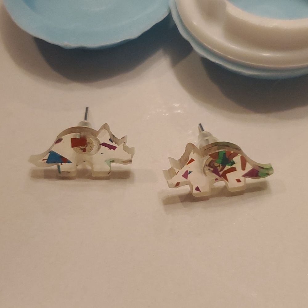 Triceratops tiny studs acrylic with pizazz holder